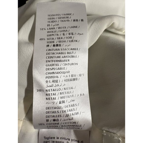 Gucci Womens Black & White Short-Sleeve Button-Up Blazer Dress With Gold Accent - Picture 13 of 16